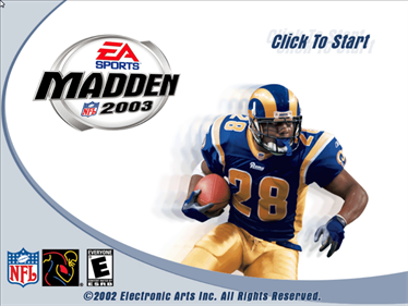 Madden NFL 2003 - Screenshot - Game Title Image