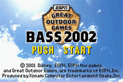 ESPN Great Outdoor Games: Bass 2002 - Screenshot - Game Title Image