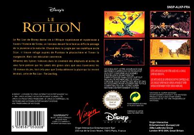 The Lion King - Box - Back Image