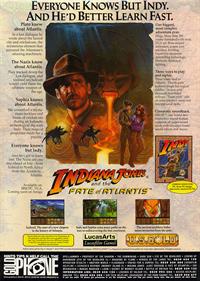 Indiana Jones and the Fate of Atlantis - Advertisement Flyer - Front Image
