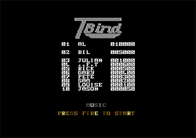 T-Bird - Screenshot - High Scores Image