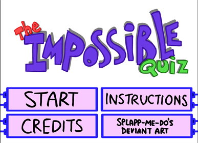 The Impossible Quiz - Screenshot - Game Title Image