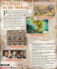 Sid Meier's Civilization III - Box - Back Image