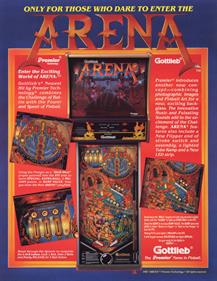 Arena - Advertisement Flyer - Back Image