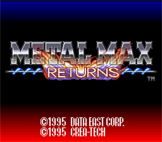 Metal Max Returns - Screenshot - Game Title Image