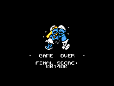 The Smurfs Travel the World - Screenshot - Game Over Image