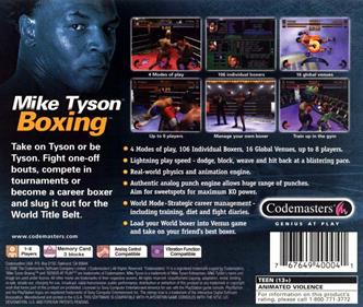 Mike Tyson Boxing - Box - Back Image