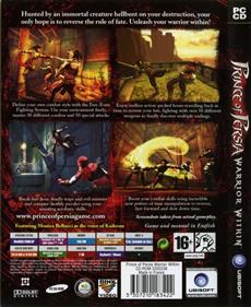 Prince of Persia: Warrior Within - Box - Back Image