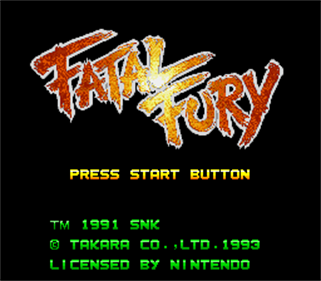 Fatal Fury - Screenshot - Game Title Image