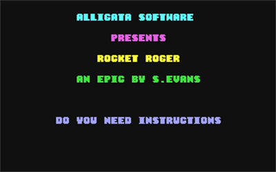 Rocket Roger - Screenshot - Game Title Image