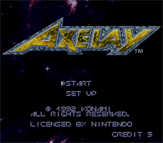 Axelay - Screenshot - Game Title Image