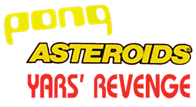 Pong / Asteroids / Yars' Revenge - Clear Logo Image