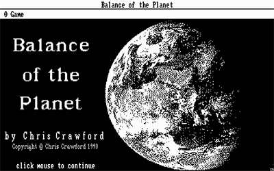 Balance of the Planet - Screenshot - Game Title Image