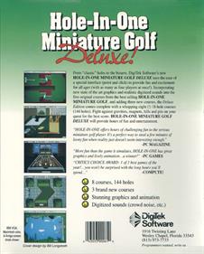 Hole-In-One Miniature Golf Deluxe! - Box - Back Image