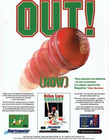 Brian Lara Cricket - Advertisement Flyer - Front Image