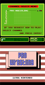 Pro Wrestling - Screenshot - Game Title Image