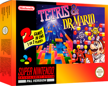Tetris & Dr. Mario - Box - 3D Image