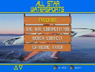 All Star Watersports - Screenshot - Game Select Image