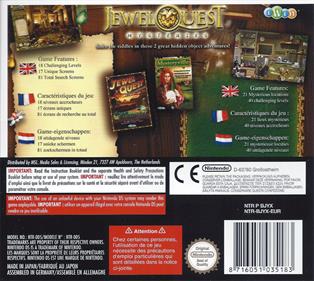 Jewel Quest Mysteries - Box - Back Image