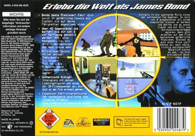 007: The World Is Not Enough - Box - Back Image