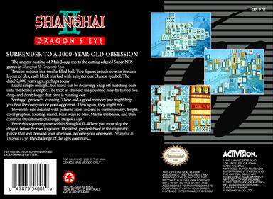 Shanghai II: Dragon's Eye - Box - Back Image