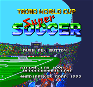 Tecmo World Cup Super Soccer - Screenshot - Game Title Image