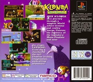 Klonoa: Door to Phantomile - Box - Back Image