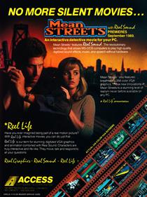 Mean Streets - Advertisement Flyer - Front Image