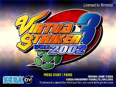 Virtua Striker 2002 - Screenshot - Game Title Image