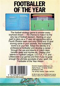Footballer of the Year - Box - Back Image