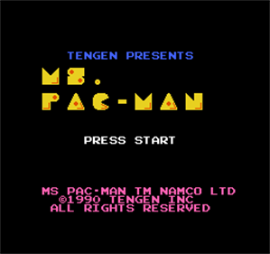 Ms. Pac-Man (Tengen) - Screenshot - Game Title Image