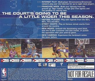NBA 2K1 - Box - Back Image