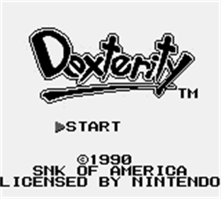 Dexterity - Screenshot - Game Title Image