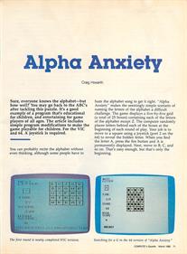 Alpha Anxiety - Advertisement Flyer - Front Image