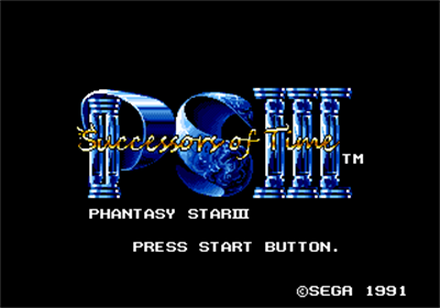 Phantasy Star III: Generations of Doom - Screenshot - Game Title Image