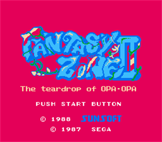 Fantasy Zone II: The Tears of Opa-Opa - Screenshot - Game Title Image