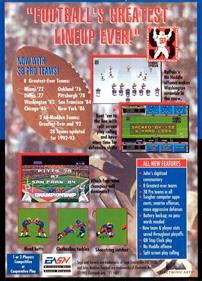 John Madden Football '93 - Box - Back Image