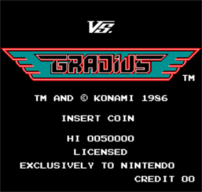 Vs. Gradius - Screenshot - Game Title Image