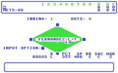 Computer Statis Pro Baseball - Screenshot - Gameplay Image