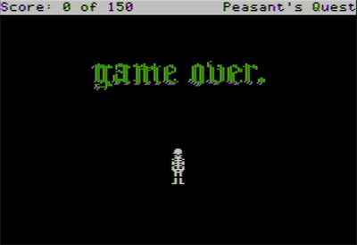 Peasant's Quest - Screenshot - Game Over Image