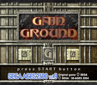 Sega Ages 2500 Series Vol. 9: Gain Ground - Screenshot - Game Title Image