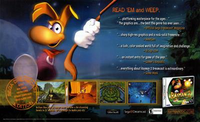 Rayman 2: The Great Escape - Advertisement Flyer - Front Image