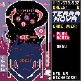 Terra Nova Pinball - Screenshot - Game Over Image