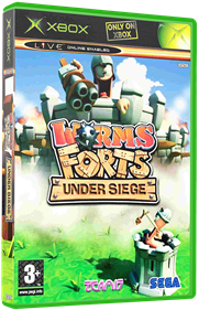 Worms Forts: Under Siege - Box - 3D Image