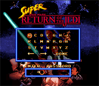 Super Star Wars: Return of the Jedi - Screenshot - Game Select Image