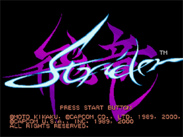 Strider Hiryu - Screenshot - Game Title Image