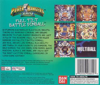 Power Rangers Zeo: Full Tilt Battle Pinball - Box - Back Image