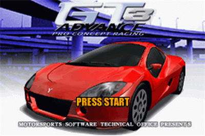 GT Advance 3: Pro Concept Racing - Screenshot - Game Title Image