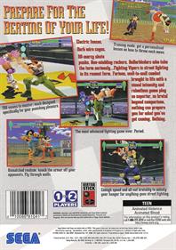 Fighting Vipers - Box - Back Image
