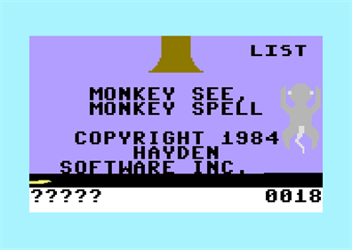 Monkey See, Monkey Spell - Screenshot - Game Title Image